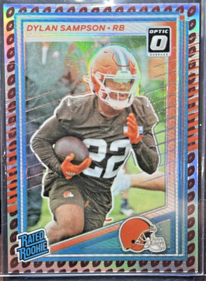 2025 Panini Donruss Optic Dylan Sampson FOOTBALL EMOJI No. 389 Cleveland Browns
