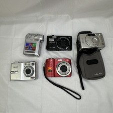 Lot of 5 Mixed Digital Cameras For Parts/Repair Only