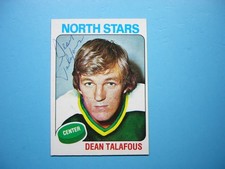1975/76 O-PEE-CHEE NHL HOCKEY CARD #197 DEAN TALAFOUS ROOKIE AUTO AUTOGRAPH OPC