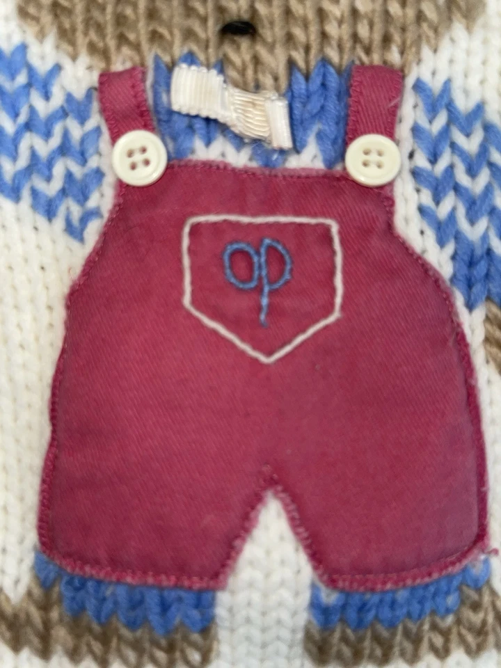 Suéter de malha vintage Ocean Pacific infantil tamanho 4 coelho Páscoa - Imagem 2 de 4