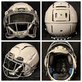 Schutt F7 Youth Large Football Helmet White w/ Oakley Clear Visor Excellent