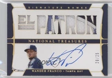 2022 Panini National Treasures Holo Gold /25 Wander Franco #SN-WF Rookie Auto RC