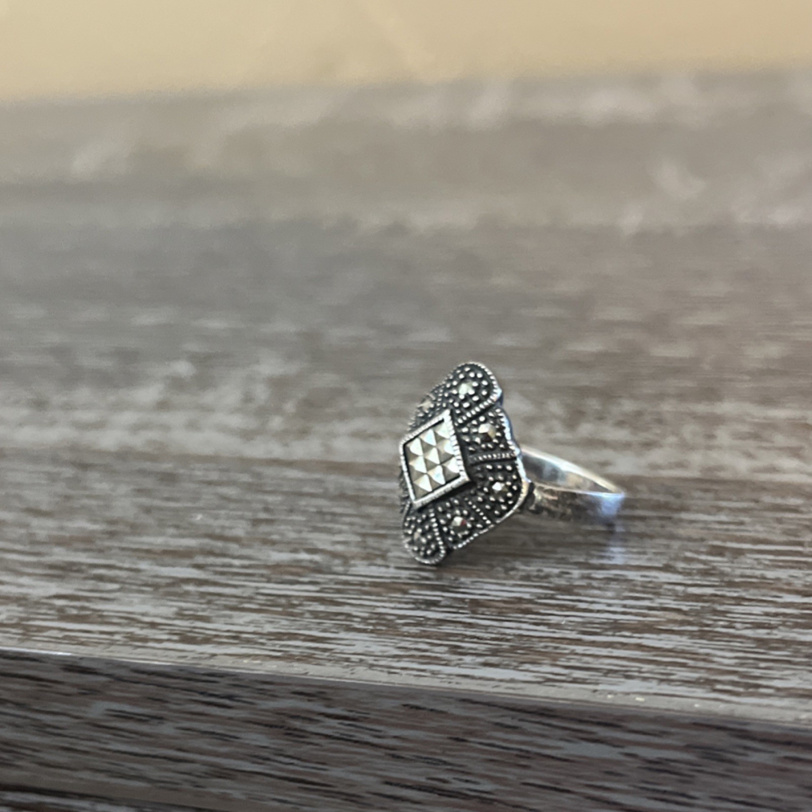 Antique Sterling Silver Ring Statement Jewelry Ac… - image 5