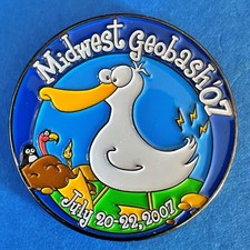 Geocoin July 2007 Midwest Geobash I Survived The Bash Duck Kendallville, IN