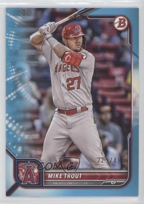 2022 Bowman Sky Blue Border 275/499 Mike Trout #32 0x8f