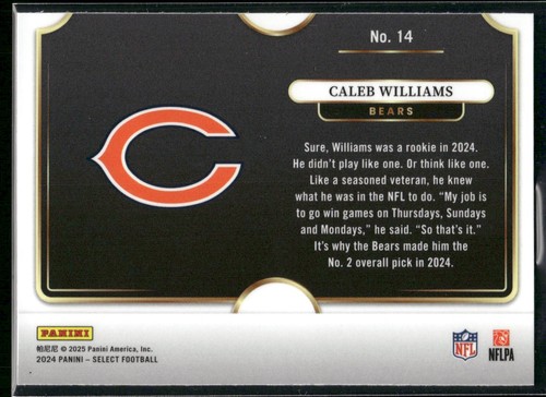 #14 Caleb Williams 2024 Panini Select Snapshots - Picture 2 of 2