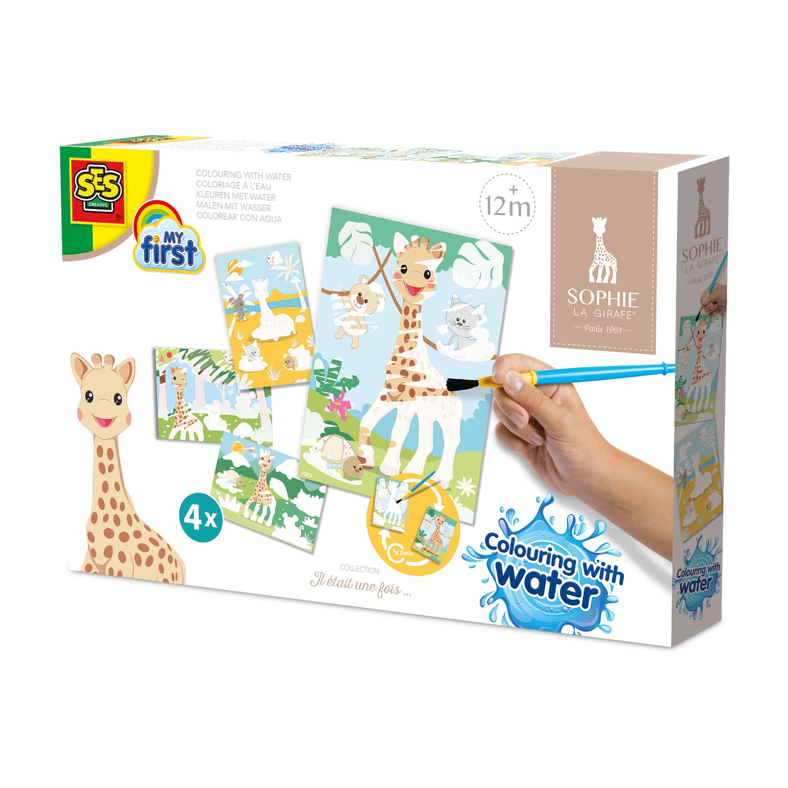 SES Creative Sophie The Giraffe Colouring With Water Magic Mess Free Reusable