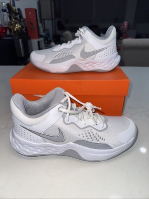 Nike FLY BY MID 3 Men's 6.5/Women s 8 White Leather Basketball Shoes DD9311-101