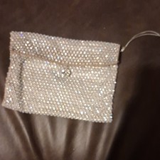 Vintage Silver Rhinestone Evening Clutch