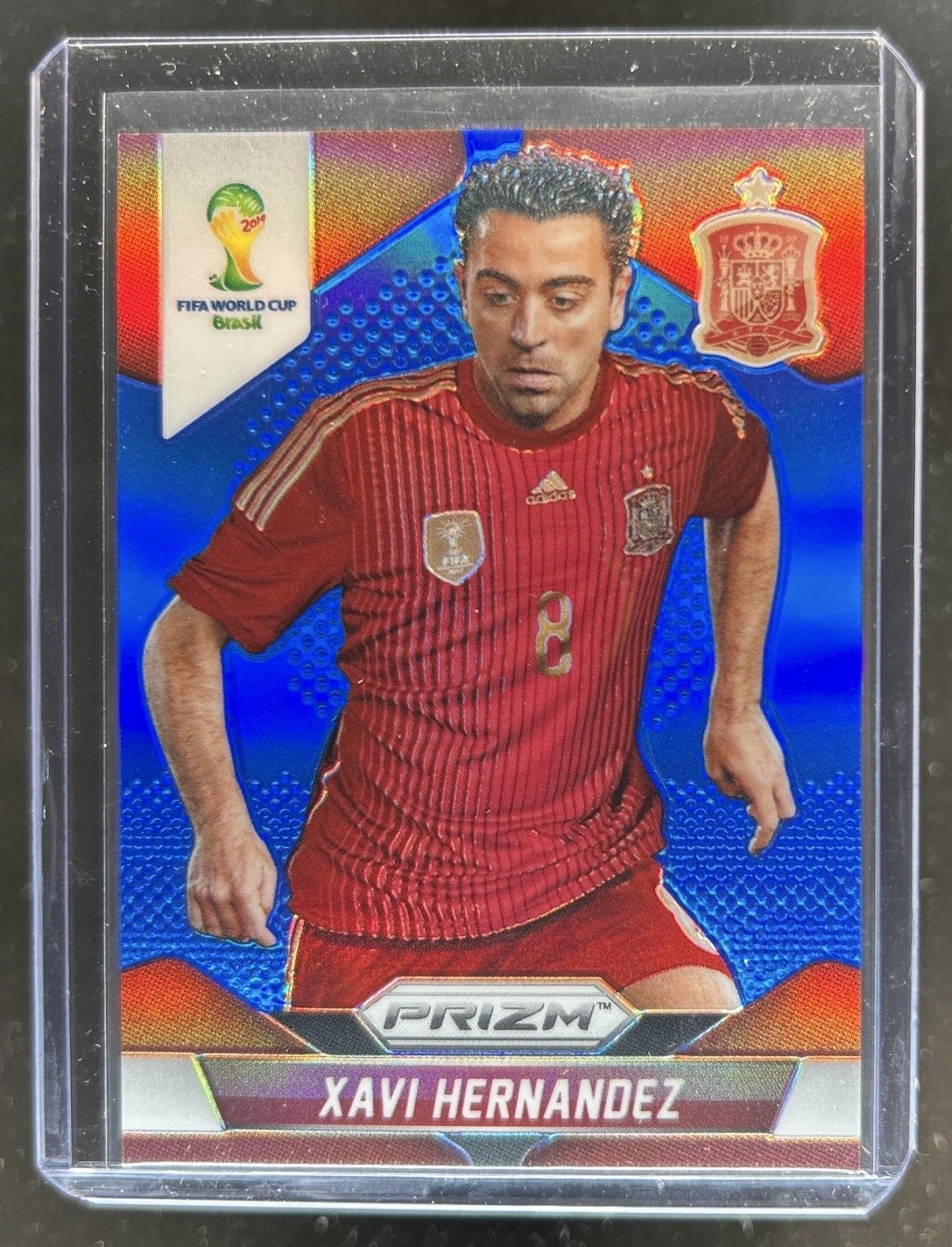 2014 Panini Prizm FIFA World Cup Brazil Xavi Hernandez Prizm Blue #/199 Spain