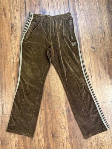 NEEDLES Track Pants Size (Medium) Brown 100% Authentic Velour