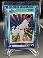 2024 Panini Donruss Rated Prospects Noble Meyer #174 Miami Blue Laser /249