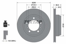 2x TEXTAR Bremsscheibe PRO 92165303 für CAYMAN 718 BOXSTER PORSCHE 982 981 987