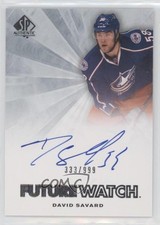 2011-12 SP Authentic Auto Future Watch 333/999 David Savard #263 Auto 01ks