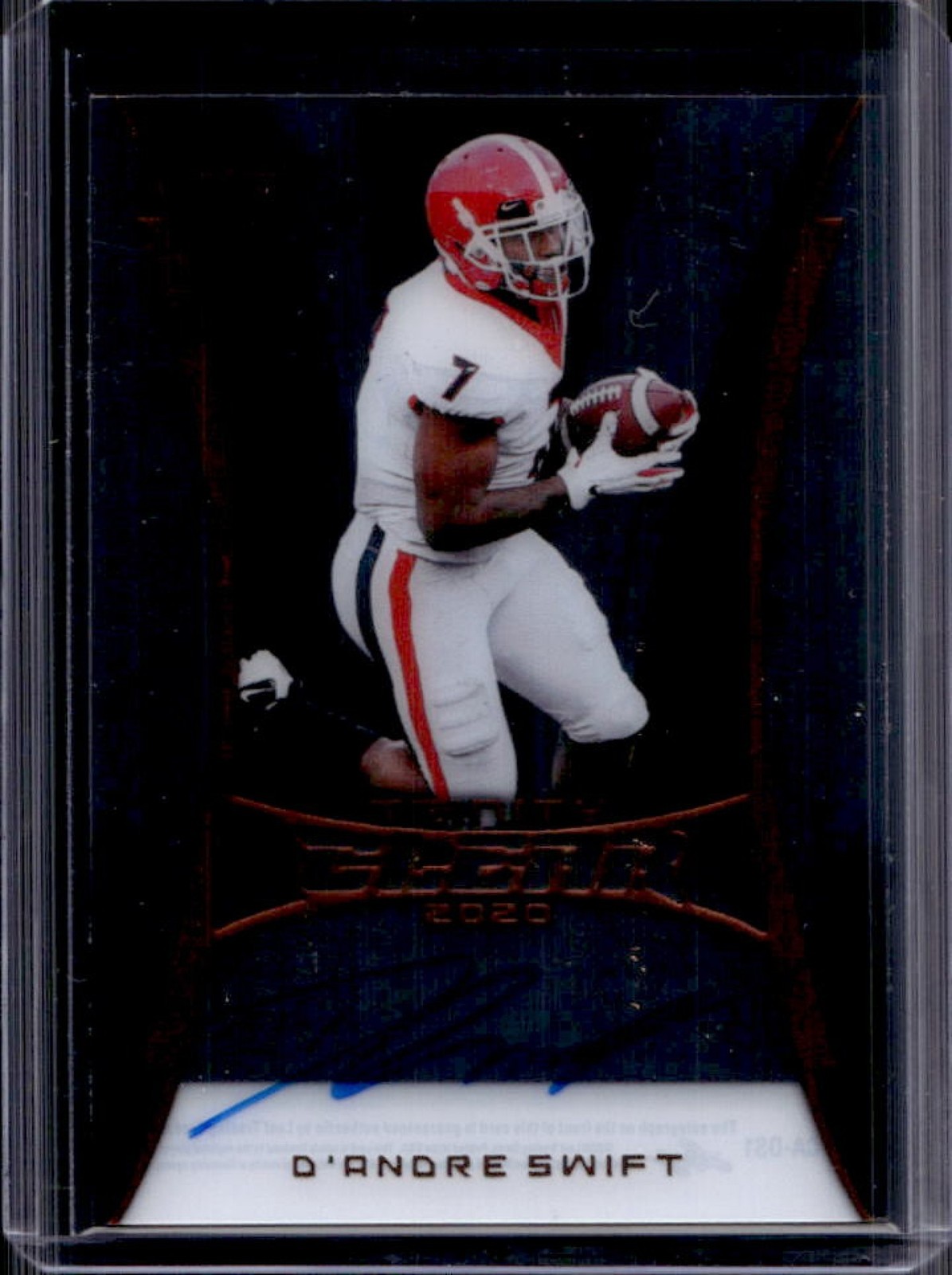 D'Andre Swift Leaf Trinity Clear Autographs #CADS1 Red