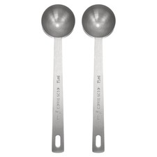 2pcs Single Measuring Spoon 1tbsp (3tsp, 15ml) Stainless Steel Spoon, Silver