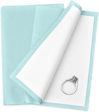 Silver Polishing Cloth, 2PCS Large Jewelry Cleaning Cloths  Dual-Layer Cleaning