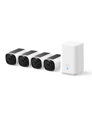 eufy Security eufyCam E40 4-Cam Kit, Solar Camera, 2K MaxColor White