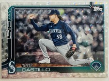 2025 Topps Series 1 Celebration Luis Castillo Confetti Parallel #73 Mariners