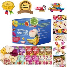 Versatile & Healthy Freeze-Dried Mixed Fruit - 12 Packs, Perfect Snack Anytime