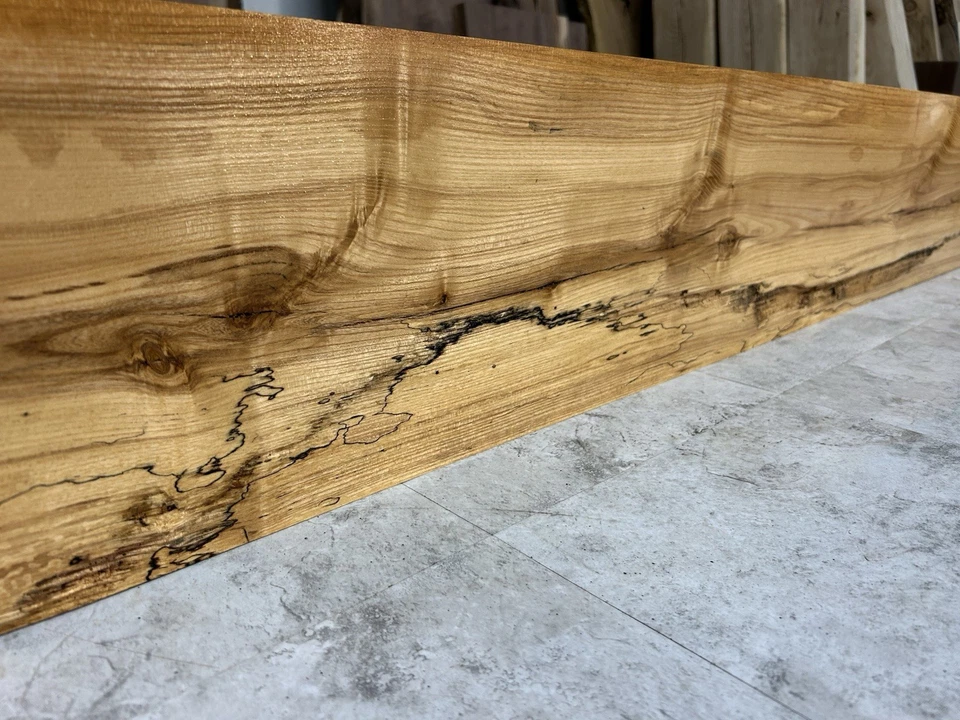 Manto de madera de fresno rústico/figura/dividido/manto de ceniza seca al horno/estante/súper rústico Foto 3 de 4
