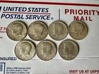 L@@K Lot Of 7  1964  KENNEDY 90 % SIILVER HALF DOLLAR PHILADELPHIA Mint  NICE