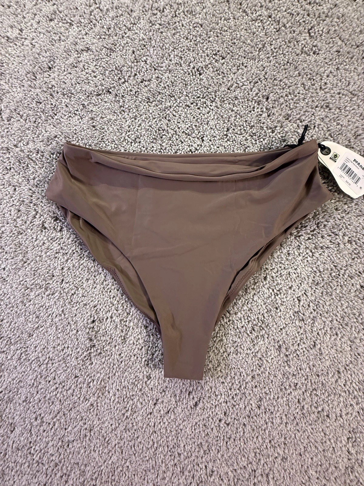 prAna Lahari Classic Swim Bottom Women’s Large Carob Brown Bikini NWT