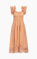 $590 Ulla Johnson Leona Midi Dress Size 6