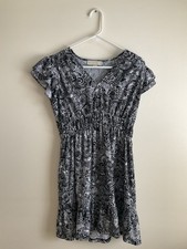 Michael Kors Women's Black and White Short Sleeve Dress Size S