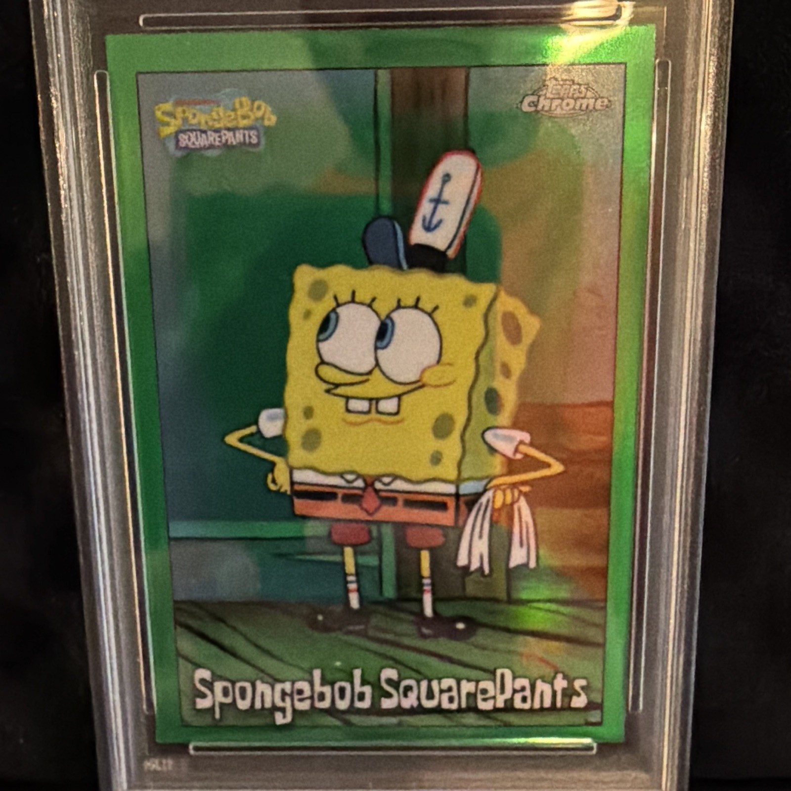 SpongeBob SquarePants - PSA 8 - Kelp Green Refractor - #25  view 3