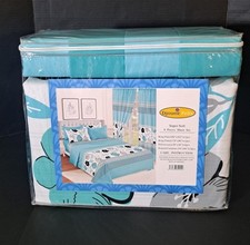 Djoune Felix 8-Piece King-Sized Bedsheet & Curtain Set