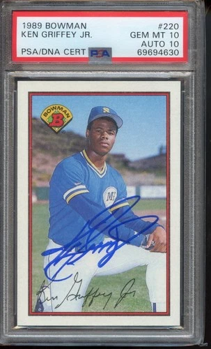1989 Bowman Ken Griffey Jr. RC - Autographed - PSA 10 / DNA 10
