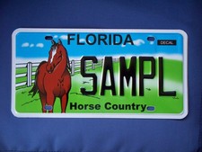 Florida Horse Country Sample License Plate Mint Condition 1226 Florida Horse Country Sample License Plate Mint Condition 1226