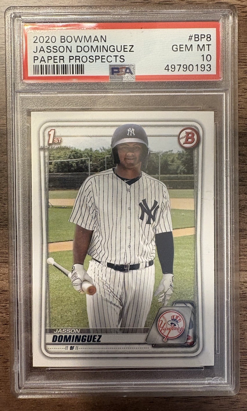 Jasson Dominguez 2020 1st Bowman Baseball Paper Prospects Card Yankees PSA 10 💎