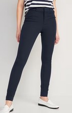 Old Navy High Waisted Pixie Pants Sz 10 NWT Dark Blue Office Work Career