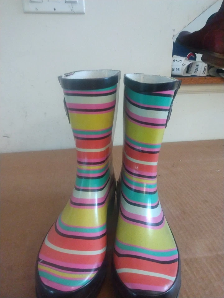 Botas de lluvia Western Chief para mujer talla 9 solsticio a rayas impermeables Foto 2 de 4