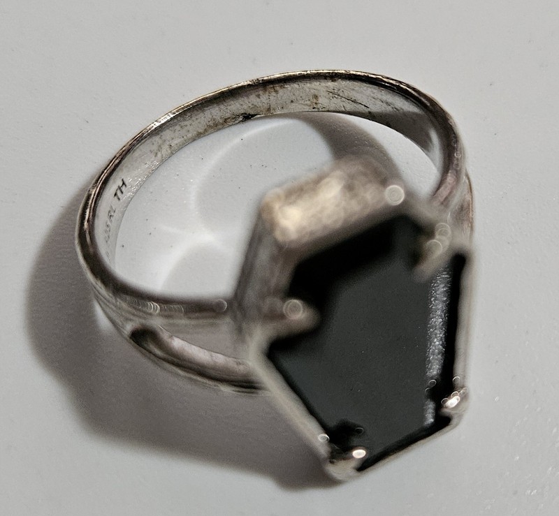 Rock Love Nightmare Before Christmas Onyx Coffin Ring Size 8