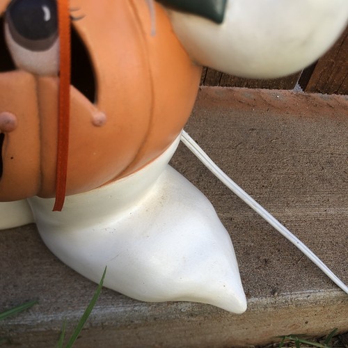 Linda calabaza fantasma de cerámica de colección Halloween parpadeante decoración iluminada 12" sin marca - Imagen 11 de 19