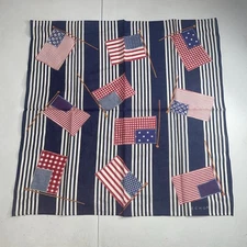 Vintage Echo Silk USA Patriotic Square Scarf w/ American Flag Design
