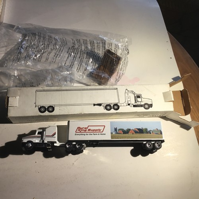 #ad ERTL Kenworth W Trailer Diecast Semi Truck. 1:64. RURAL KING SUPPLY $19.20