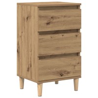 Nachttisch Artisan-Eiche Massivholz 40X35X70 Cm Beistelltisch Schlafzimmer