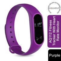 Fitness Tracker Step Heart Rate Monitor GPS Calories Burned Large Screen Purple