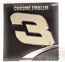 Dale Earnhardt Sr Senior #3 Premium Raised Silver Chrome Color Auto Emblem...