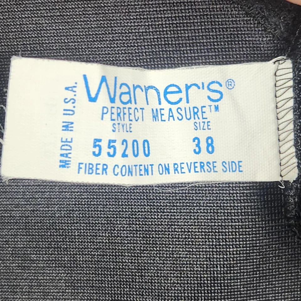 Camisola Warner's vintage para mujer 38 negra medida perfecta encaje hecha en EE. UU. AÑOS 90 Foto 3 de 4
