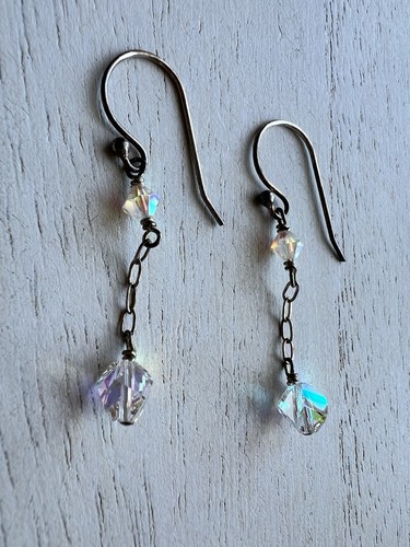 Holly Yashi Clear Crystal Earrings - Picture 3 of 5