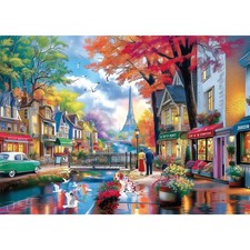 1000 Piece Puzzle for Adults, Puzzles Adults 1000 Pieces, Fall Paris Dog.