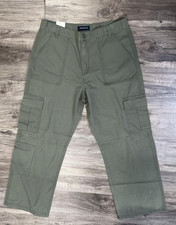 Aeropostale Pants Womens Large Green Utility Cargo Straight Leg Relaxed Fit Y2K