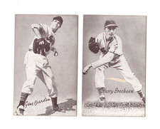 1947-66 Exhibits Baseball Gene Bearden & Harry Brecheen Rookies Vg+/Ex