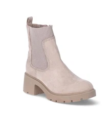 New No Boundaries Women’s Chelsea Ankle Boots Memory Foam - Beige/Cream Size 10W