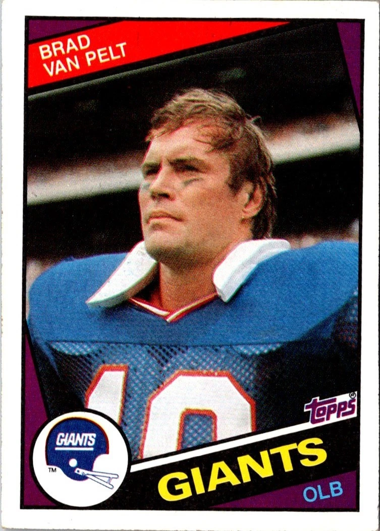 1984 Topps Brad Van Pelt #323 New York Giants Football Card